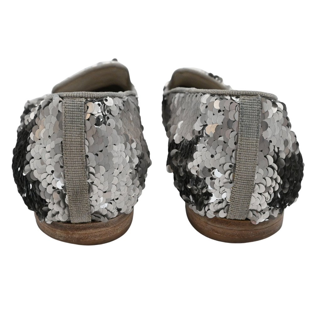 CHANEL Silver Sequin Loafers Estimated Size 7 - Picture 3 of 16